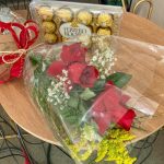 Buquê de Rosa Vermelha com Ferrero Rocher