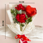 Buquê com 2 rosas vermelhas - Imagem 3