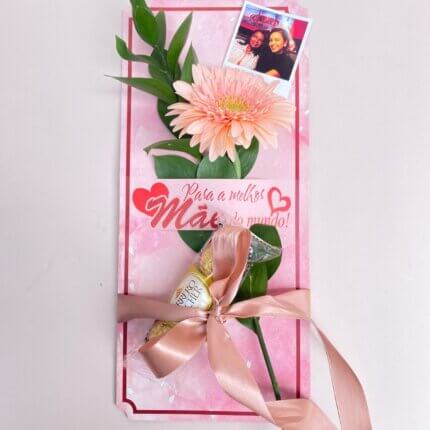 Card Flor - Melhor Mãe do Mundo