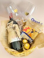 Cesta de vinho e queijo para presente - Imagem 3