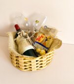 Cesta de vinho e queijo para presente - Imagem 4